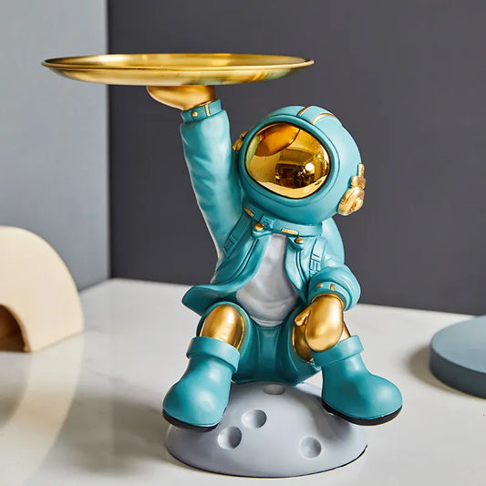 Lovely astronaut resin handicraft tray storage living room